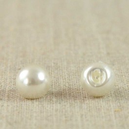Bouton perle boule nacré sur pied diamètre 10 mm