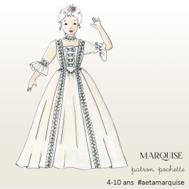 Sewing pattern of marquise dress disguise 4-10 years