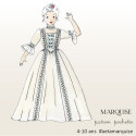 Sewing pattern of marquise dress disguise 4-10 years
