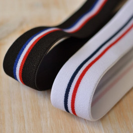 Elastique drapeau français ceinture boxer noir ou blanc