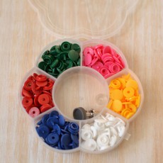 Boîte boutons pressions enfant assortiment multicolore 9 mm prym