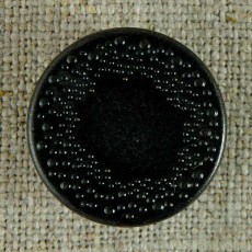Bouton rond automatique métal noir 16-20 mm
