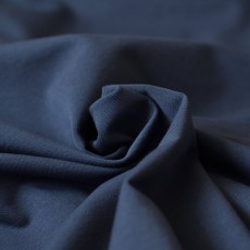Tissu sweat fin bleu marine en coton bio gots