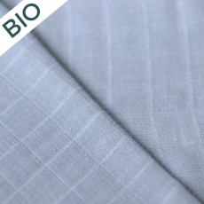 Tissu lange en coton bio au mètre à coudre bleu clair