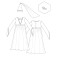Dessin technique patron couture robe reine des neiges fille déguisement du 4 au 10 ans
