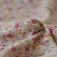 Tissu double-gaze fleurs vintage orange rose beige Coton Bio à coudre 