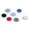 boutons 8 mm rouge, vert menthe, bleu clair, bleu roi, gris, blanc et noir