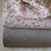 Tissu double-gaze fleurs rose beige Coton Bio à coudre robe fille, bébé, chemise et velours côtelé beig