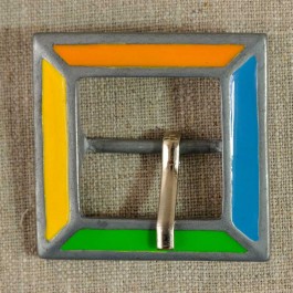 Boucle de ceinture métal carrée 4 couleurs