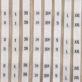 Étiquettes de taille (ou numérotées) au mètre (fin de série)