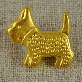 Bouton fox-terrier doré 25 mm