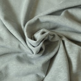 Jersey chanvre et coton Bio flammé gris clair fabriqué en France