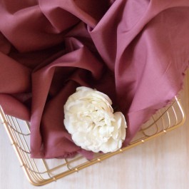 Tissu voile de coton bio rose rouge amarante 70g/m²