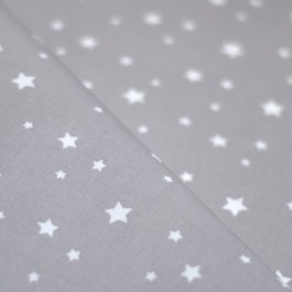 Coton enduit, plastifié imprimé taupe étoiles