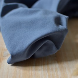 Tissu jersey coton Biologique pas cher au mètre bleu jean