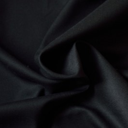 Tissu lainage sergé de laine coupon noir luxe