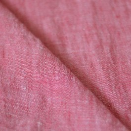 Tissu lin rouge rustique 100% lin au mètre