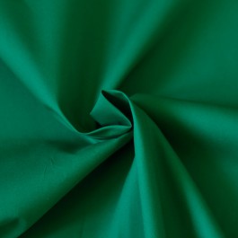 Tissu popeline coton vert au mètre