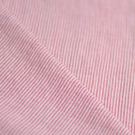 Tissu fines rayures rouge rosé et blanc