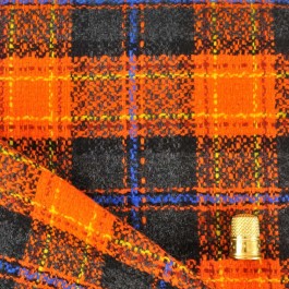 Coupon de 1,75 m de lainage écossais orange