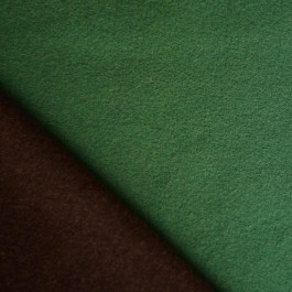 Tissu lainage marron et vert  réversible pour couture manteau