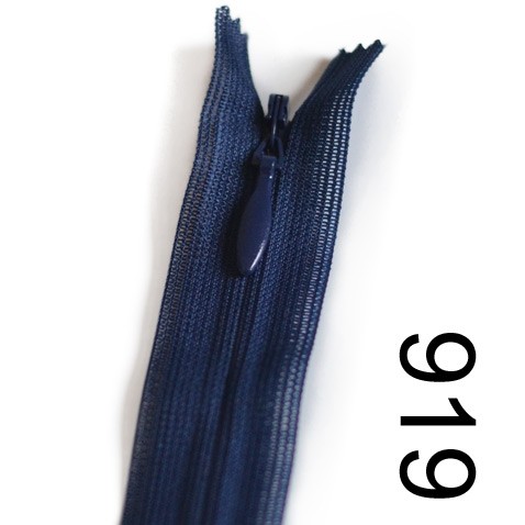 fermeture zip à glissière longueur 60 cm couleur bleu marine