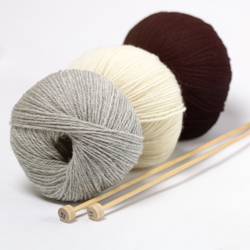 Pelote de laine, Numéro 3, Fonty, tricot, naturelle