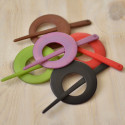 Fermeture pic à pull couleur avec anneau rouge, vert, violet, marron ou noir