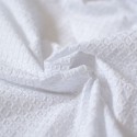 Tissu broderie anglaise losange blanc