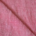 Tissu lin naturel rouge