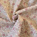 Tissu pivoine vieux rose voile de coton Bio