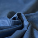 Tissu velours côtelé bleu jean coton 