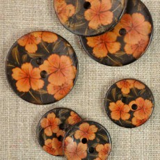 Bouton coco décor fleur