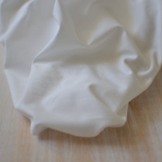 Tissu popeline de coton Bio blanc lawn 