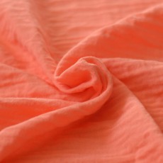 Tissu double-gaze bio rose corail
