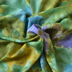 Tissu fluide à motifs aquarelle à coudre grande fleurs