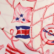 Tissu marin, ficelle, rose des vents, drapeaux et vieux gréements à voile