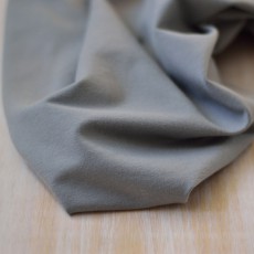 Tissu sweat coton Bio bouclette gris 