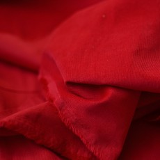 Tissu velours milleraies à coudre rouge