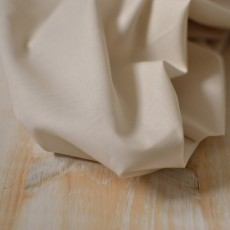 Tissu voile de coton Bio uni beige