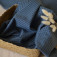 Tissu à carreaux bleu et noir coton bio recyclé