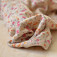 Tissu double-gaze fleurs rose beige Coton Bio à coudre 