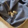 Tissu double gaze en coton bio unie bleu couture enfant