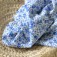 Tissu coton à fleurs bleues