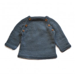 Modèle à tricoter du pull Lucien en BBmérinos  1-24M
