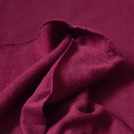 Coupon de 75 cm de sweat coton et chanvre 320 g/m² Rouge Beaujolais