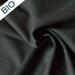 Tissu au mètre bio coton et chanvre noir