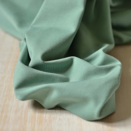 Jersey maille coton bio vert sauge