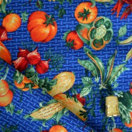 Tissu coton patchwork légumes