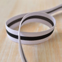 Elastique ceinture à bande noir et blanc 25 mm